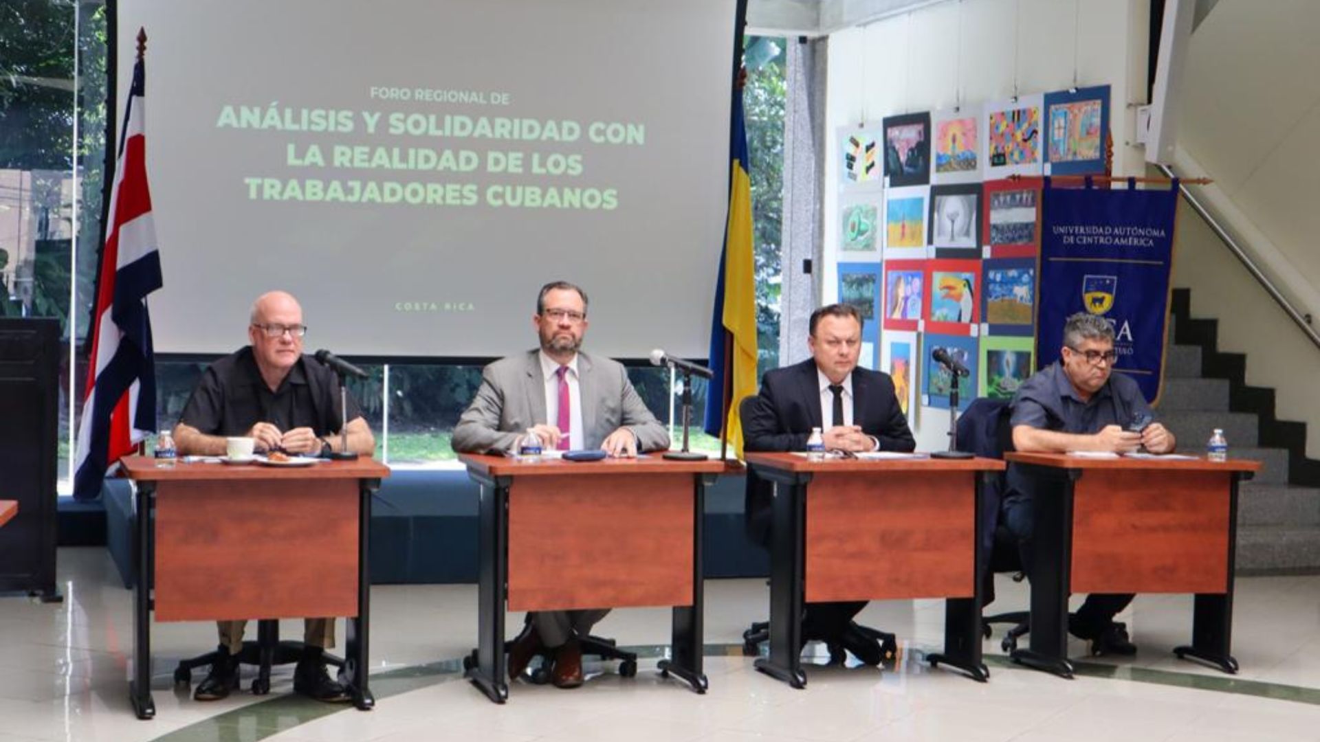 El encuentro estuvo dedicado a los cuatro presos políticos sindicalistas en Cuba: Alexei Rodríguez Martínez; Walfrido Rodríguez Piloto, Humberto Bello Laffita y Yunier Herrera Rodríguez